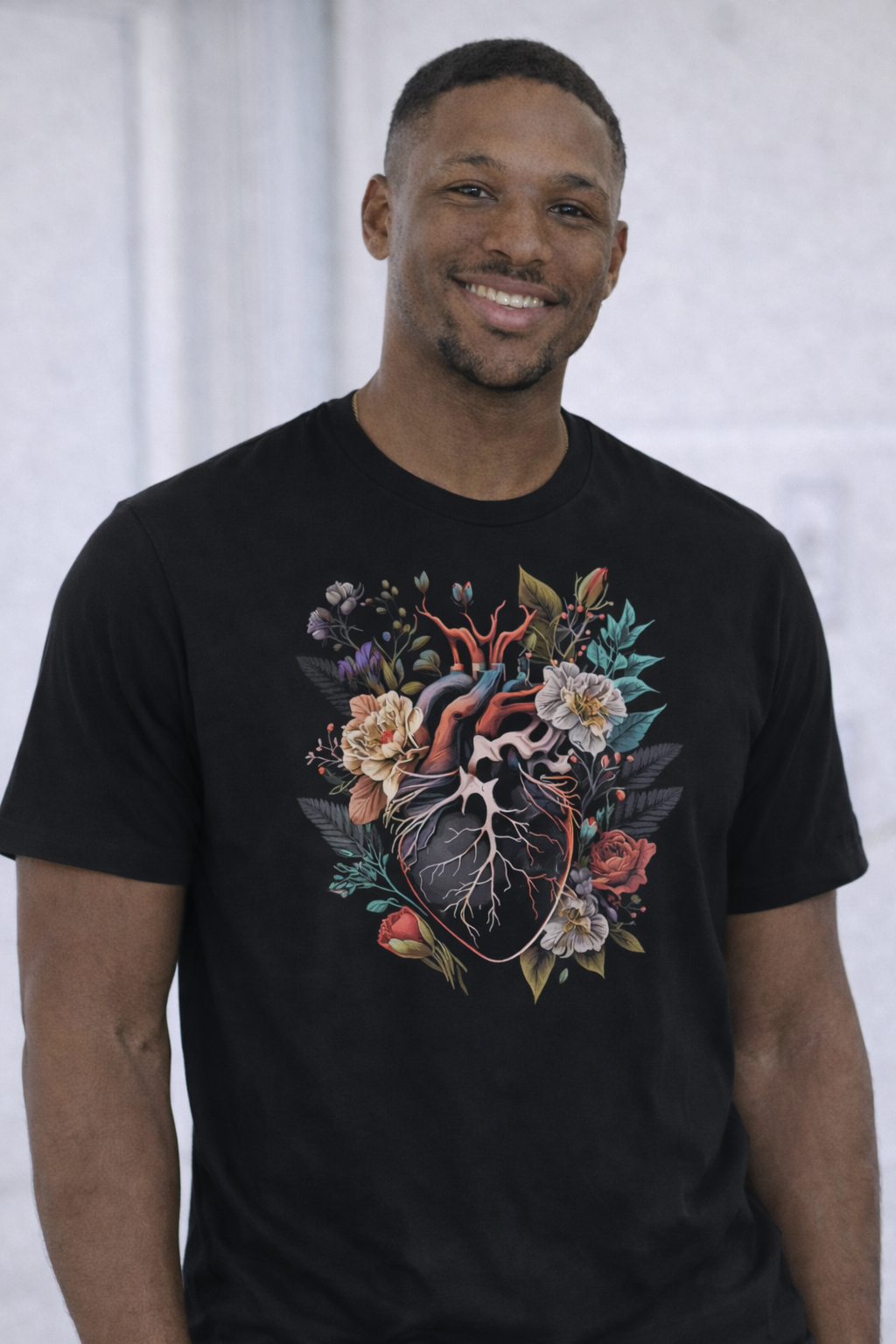 T-shirt Floral Anatomy Uomo Per Infermiere, Medico, Operatore Sanitario