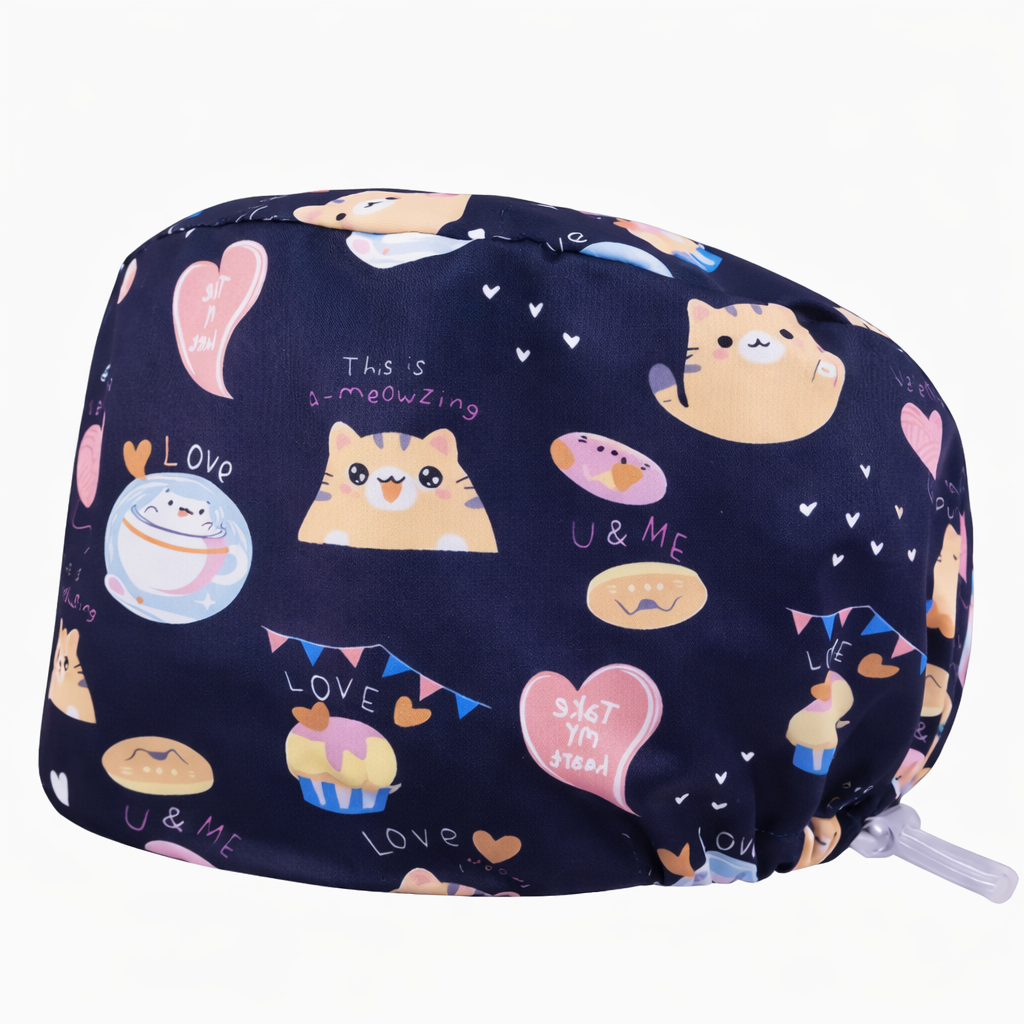 Cuffietta Chirurgica Gattini per Infermieri, Medici, Chirurghi, Operatori Sanitari