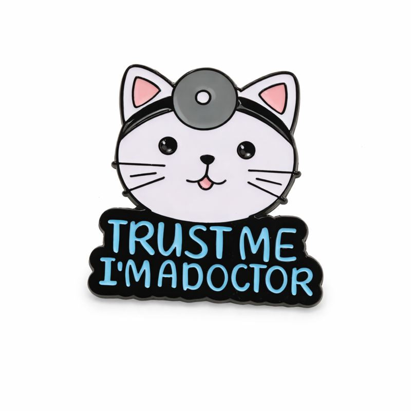 Spilla Trust Me, I'm A Doctor Gatto per Medici, Chirurghi, Dottori