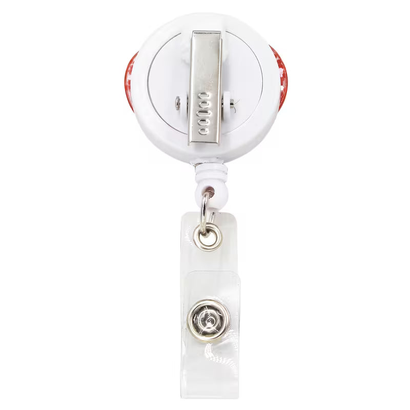 Portabadge Cristal con Clip a forma di Cuore per Infermieri, Medici, Operatori Sanitari