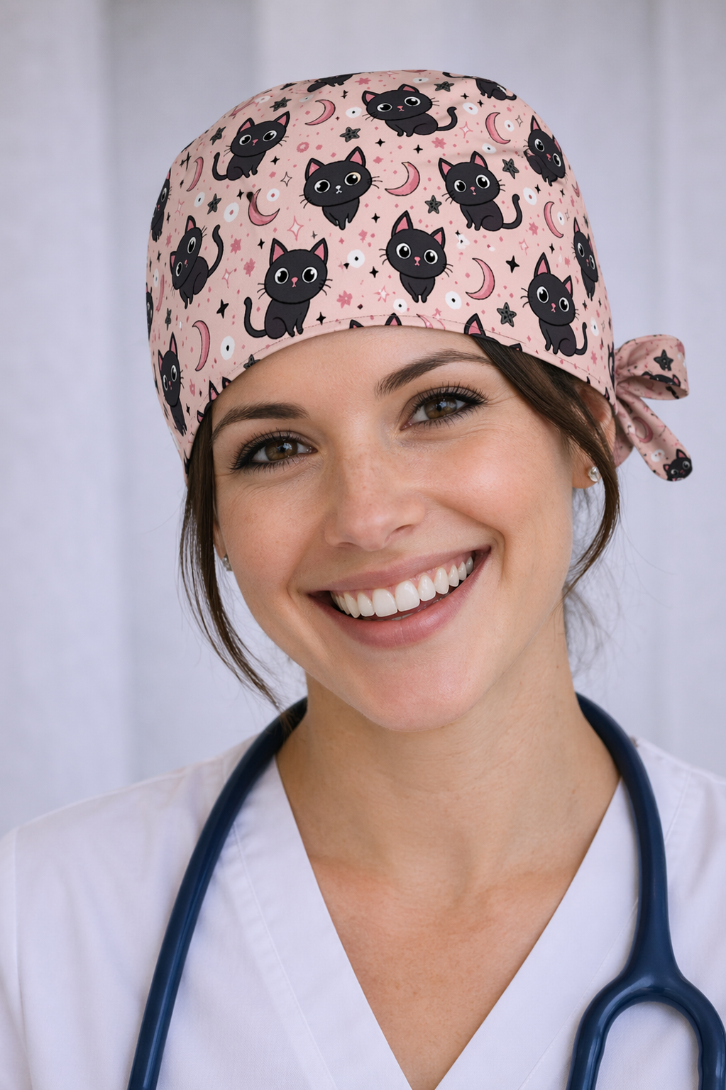 Cuffietta Chirurgica Moon Cat per Infermieri, Medici, Chirurghi, Operatori Sanitari