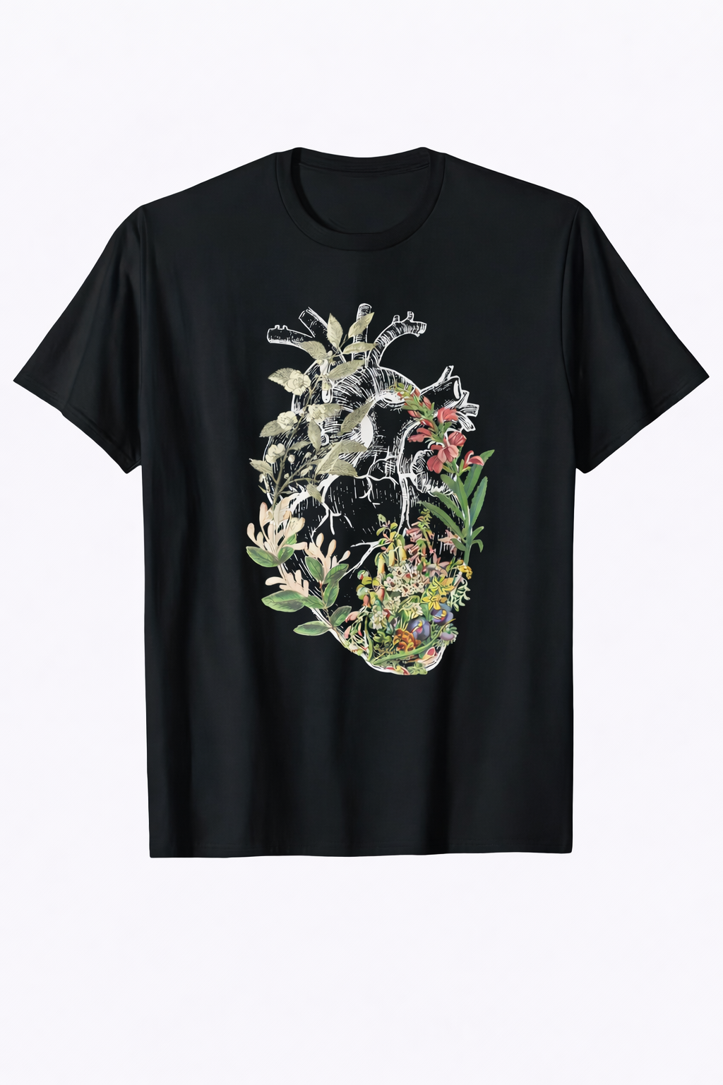 T-shirt Floral Heart Uomo per Infermieri, Medici, Operatori Sanitari