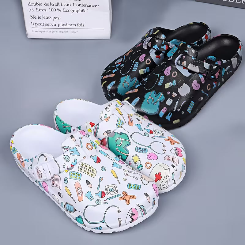 Zoccoli Sanitari Leggeri e Morbidi con Stampa Dottori