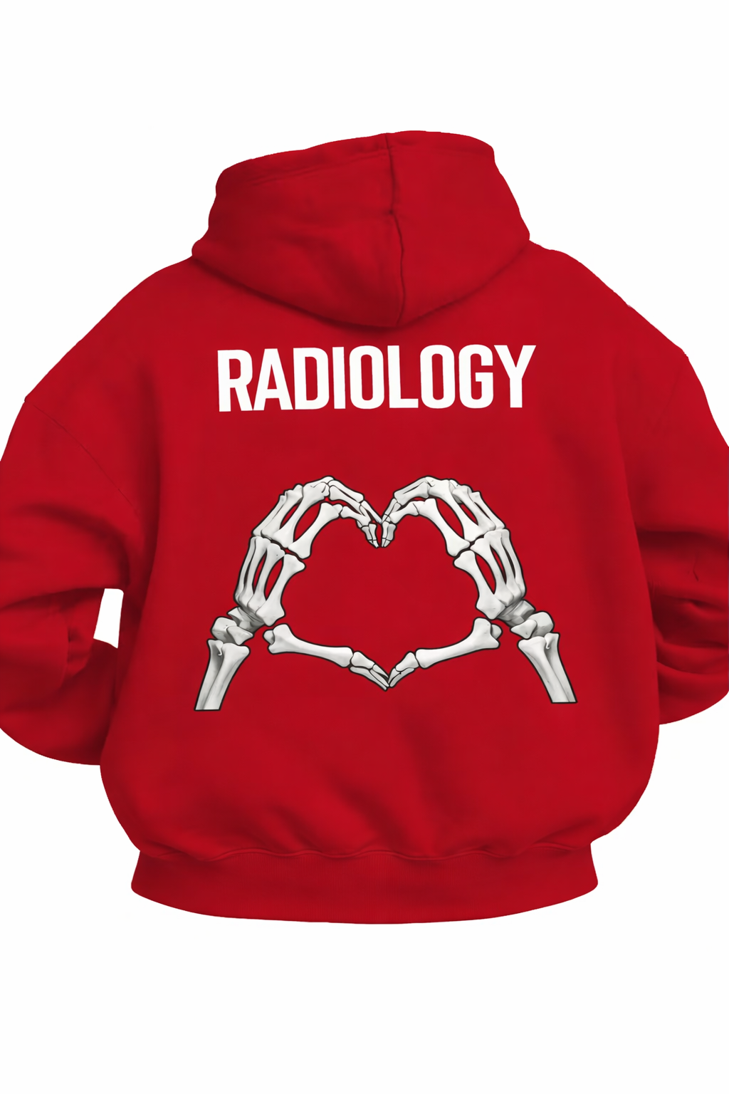 Felpa Love Radiology Donna con Cappuccio per Medici Radiologi, Tecnici di Radiologia, Infermieri