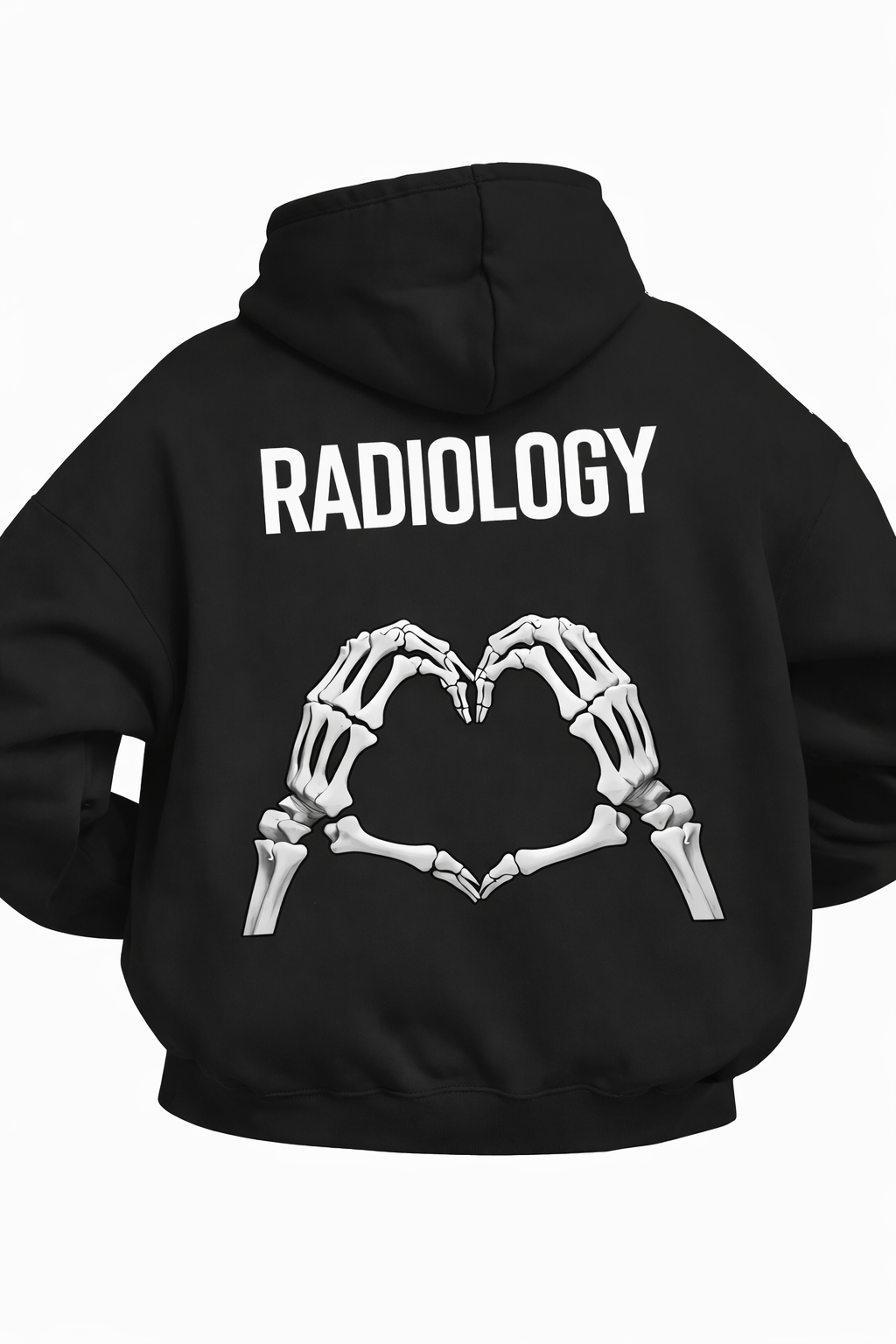 Felpa Love Radiology Donna con Cappuccio per Medici Radiologi, Tecnici di Radiologia, Infermieri