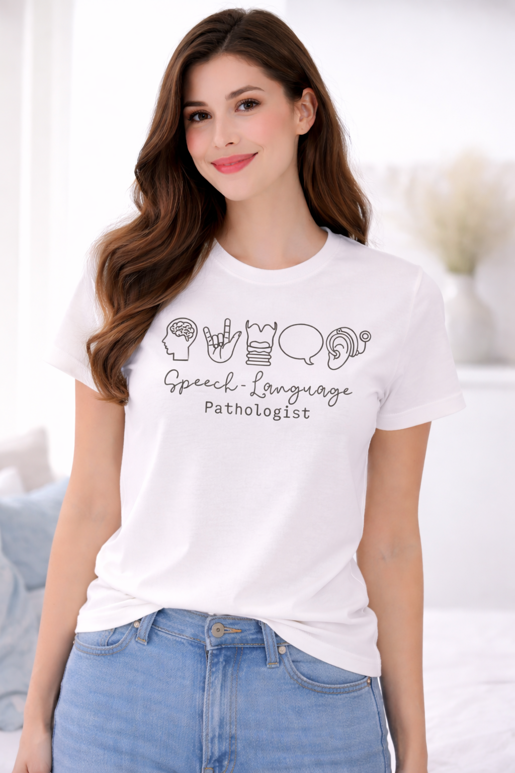 T-shirt Speech Language Donna per Logopedista, Terapista della Parola