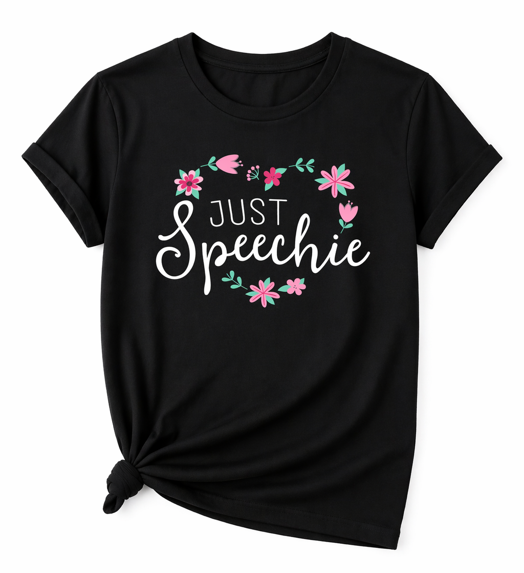 T-shirt Just Speechie Donna per Logopedista, Terapista della Parola