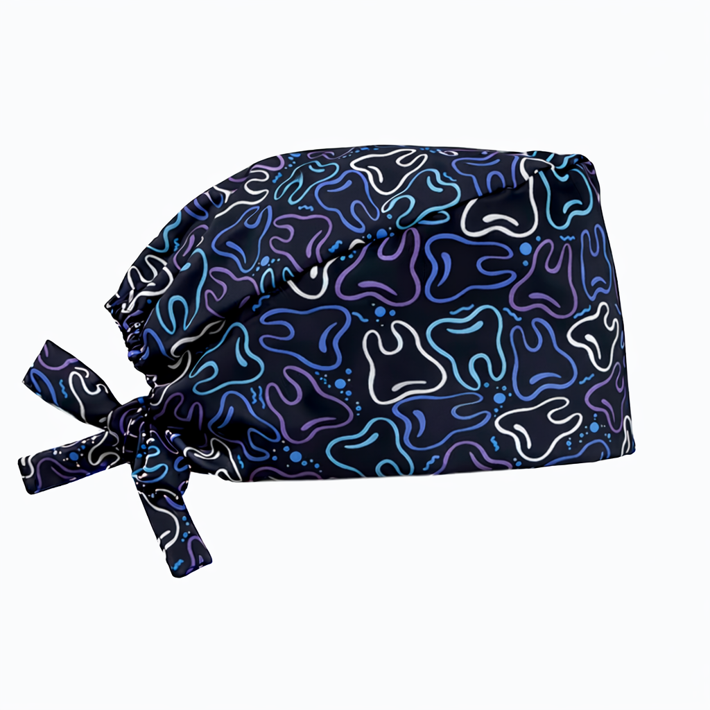 Cuffietta Chirurgica Blue Smilles per Infermieri, Medici, Chirurghi, Operatori Sanitari