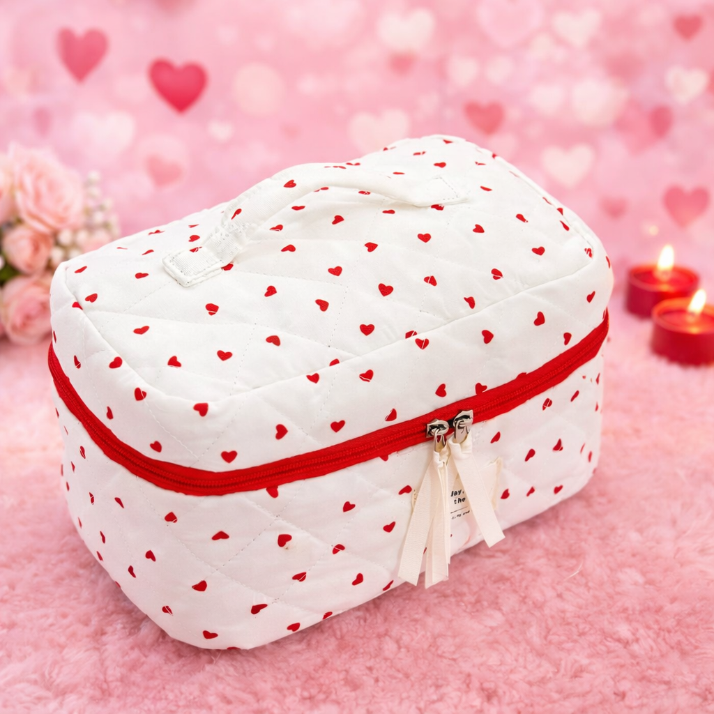 Pochette Cuoricini Trapuntata per il Lavoro o Tirocinio