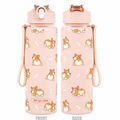 Borraccia Corgi Bottle Personalizzabile 750 ml Acciaio Inox con Cannuccia