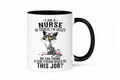 Tazza Crazy Nurse Cat in Ceramica