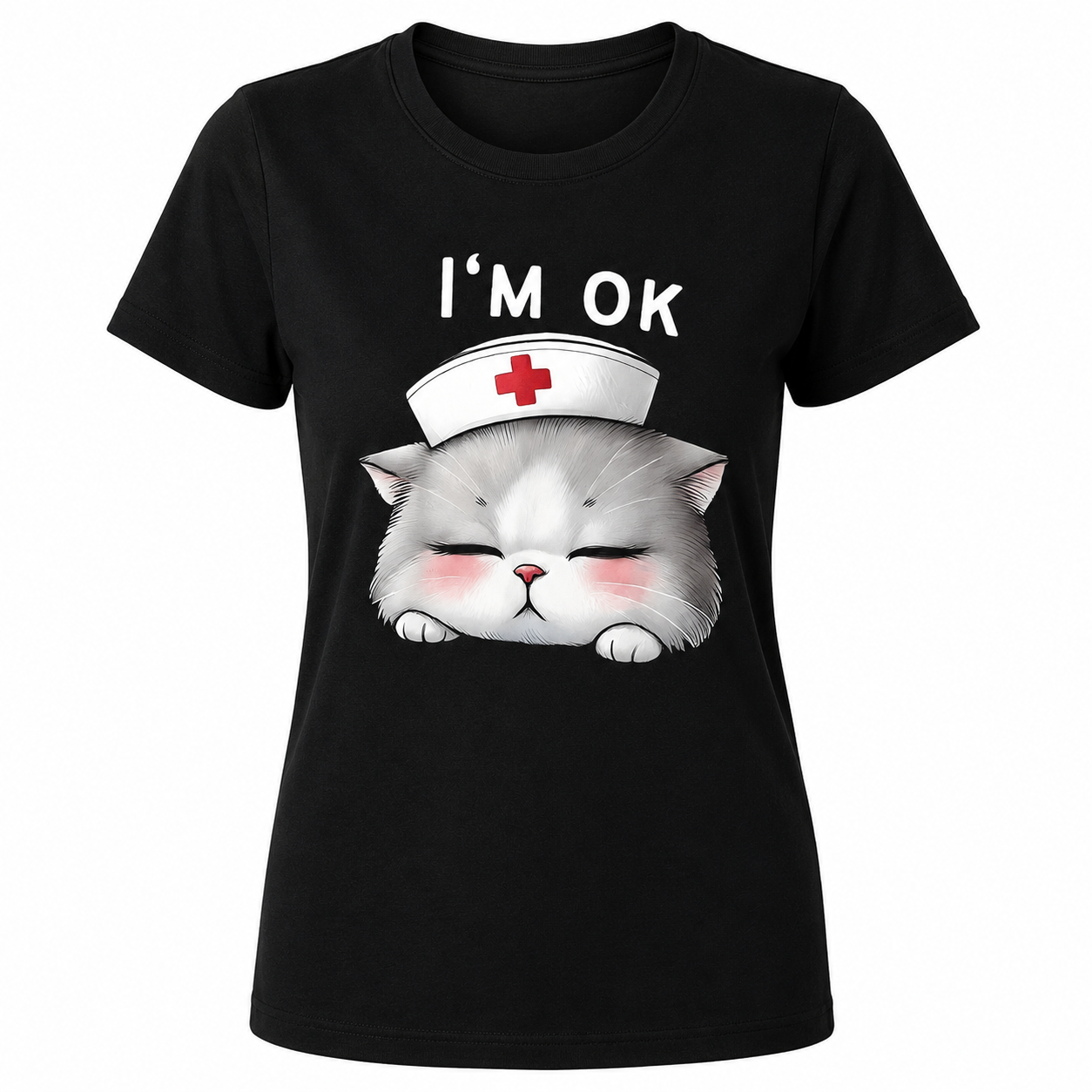 T-shirt I'm Ok Donna per Infermiera, Tecnico Veterinario
