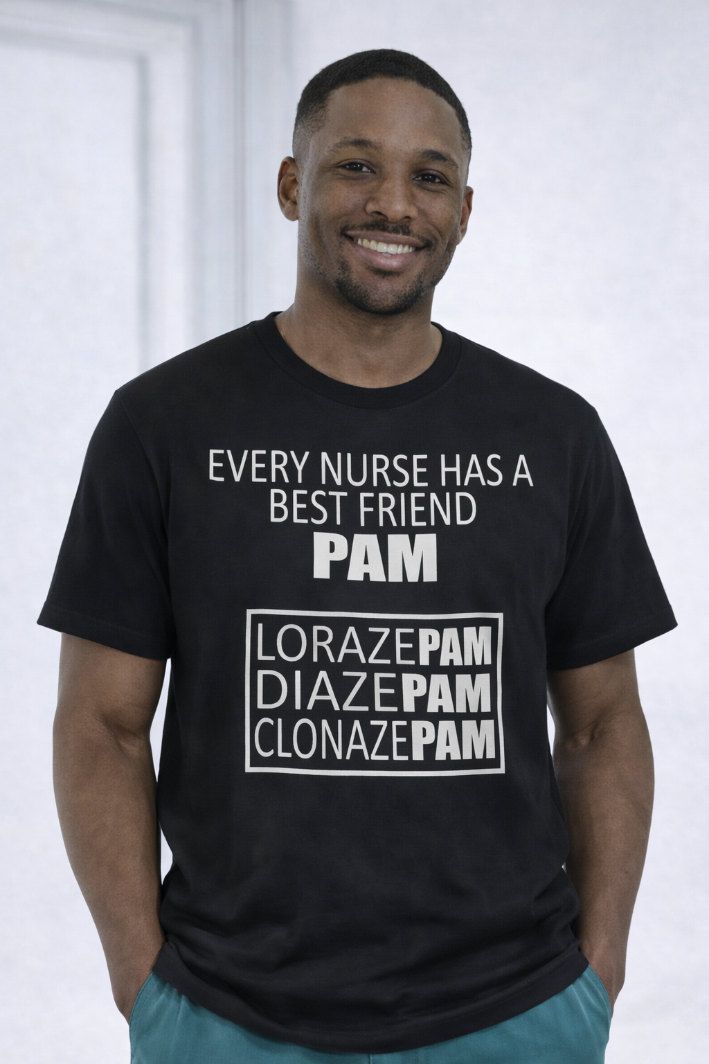 T-shirt Lorazepam Uomo in Cotone per Infermiere