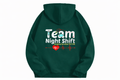 Felpa Night Shift Team Donna con Cappuccio per Infermieri, OSS, Medici, Operatori Sanitari