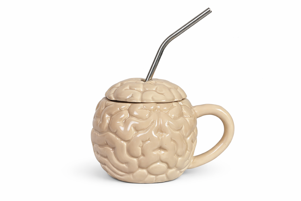 Tazza Brain Mug con Coperchio in Ceramica