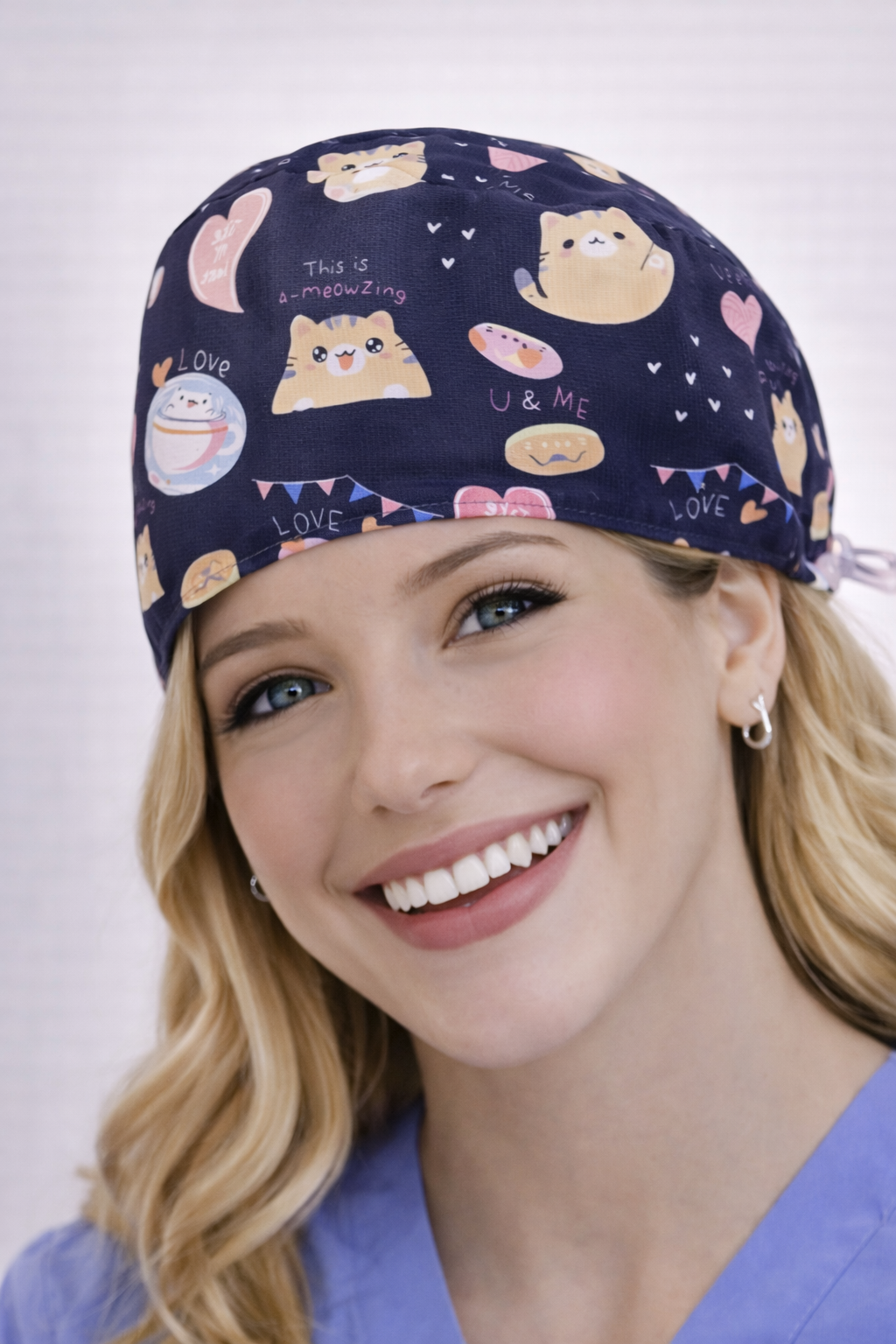 Cuffietta Chirurgica Gattini per Infermieri, Medici, Chirurghi, Operatori Sanitari