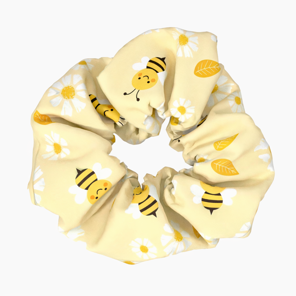 Scrunchie Honey Daisy in Tessuto Morbido per Infermieri, Medici, Operatori Sanitari