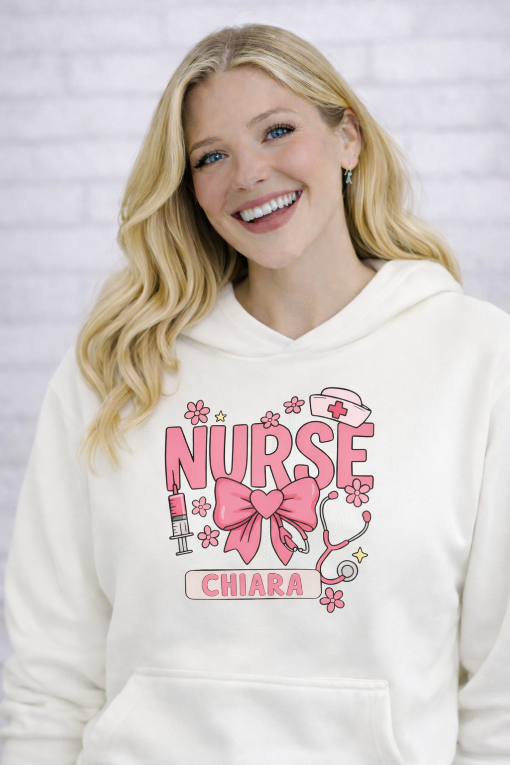 Felpa Nurse Personalizzata con Nome Donna per Infermiera