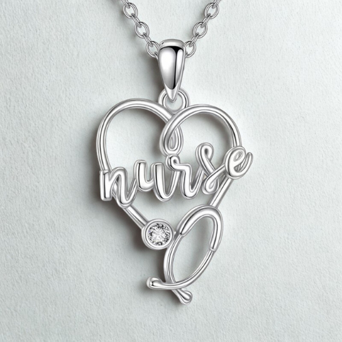 Collana Nurse in Argento e Zircone Bianco