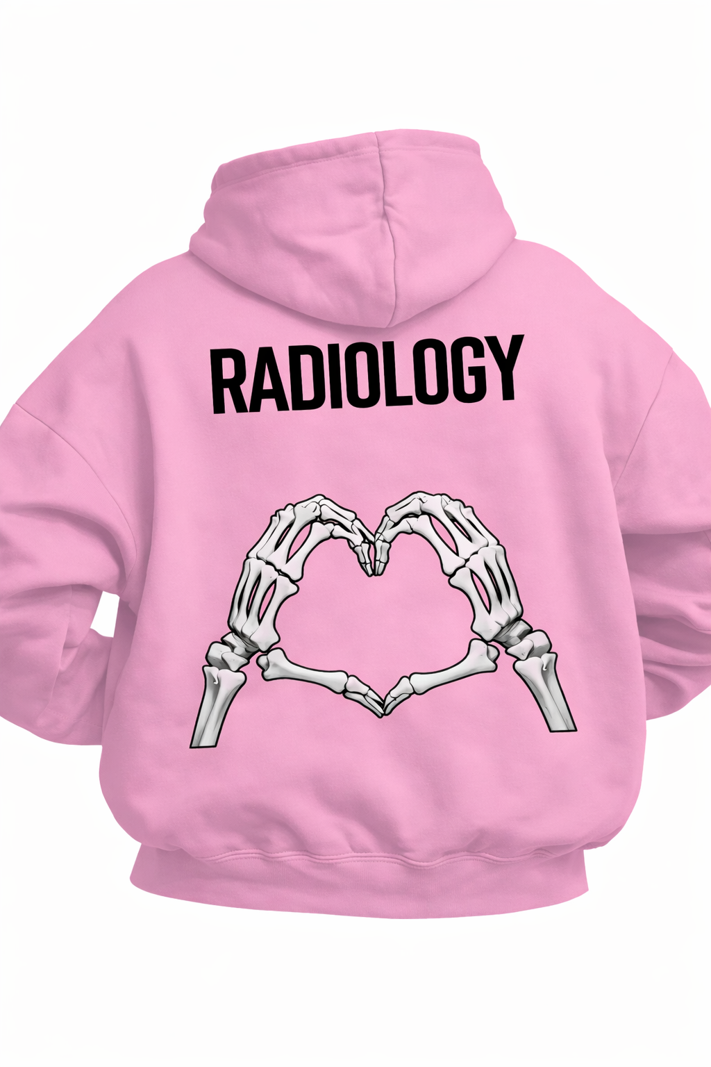 Felpa Love Radiology Donna con Cappuccio per Medici Radiologi, Tecnici di Radiologia, Infermieri