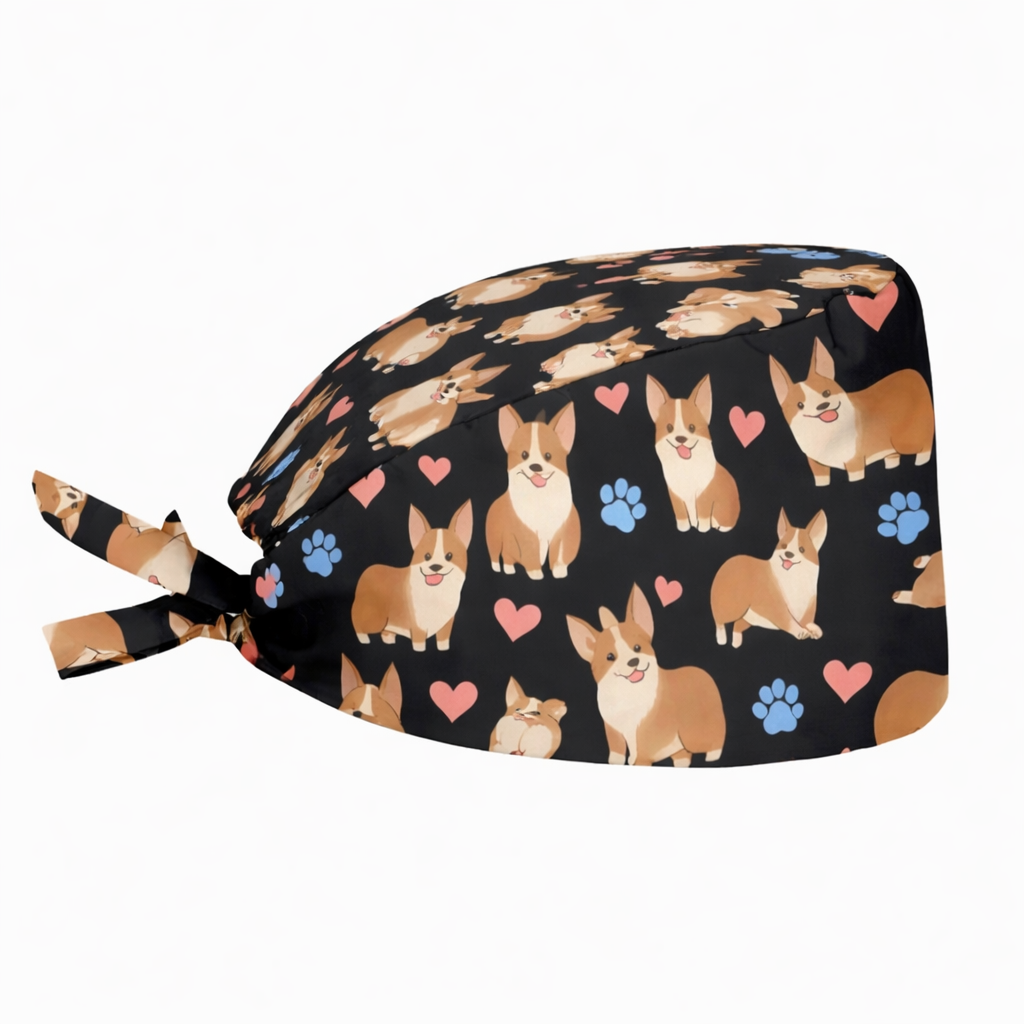 Cuffietta Chirurgica Corgi per Infermieri, Medici, Chirurghi, Operatori Sanitari