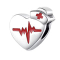 Charm Cuore Infermieristico in Argento