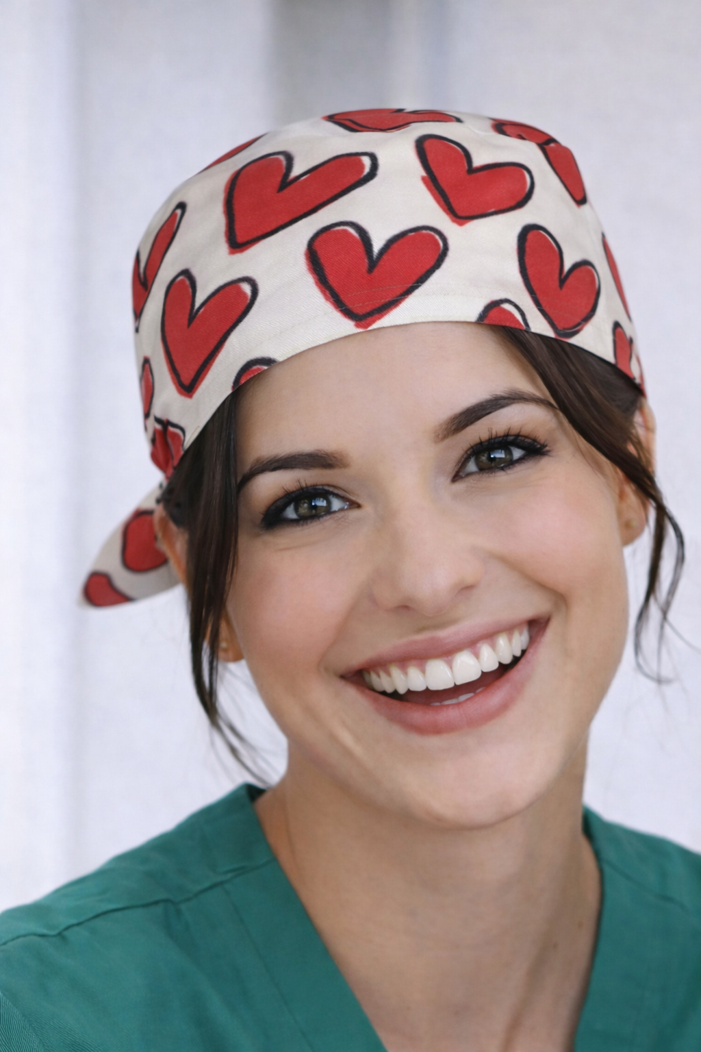 Cuffietta Chirurgica Sweet Heart per Infermieri, Medici, Chirurghi, Operatori Sanitari