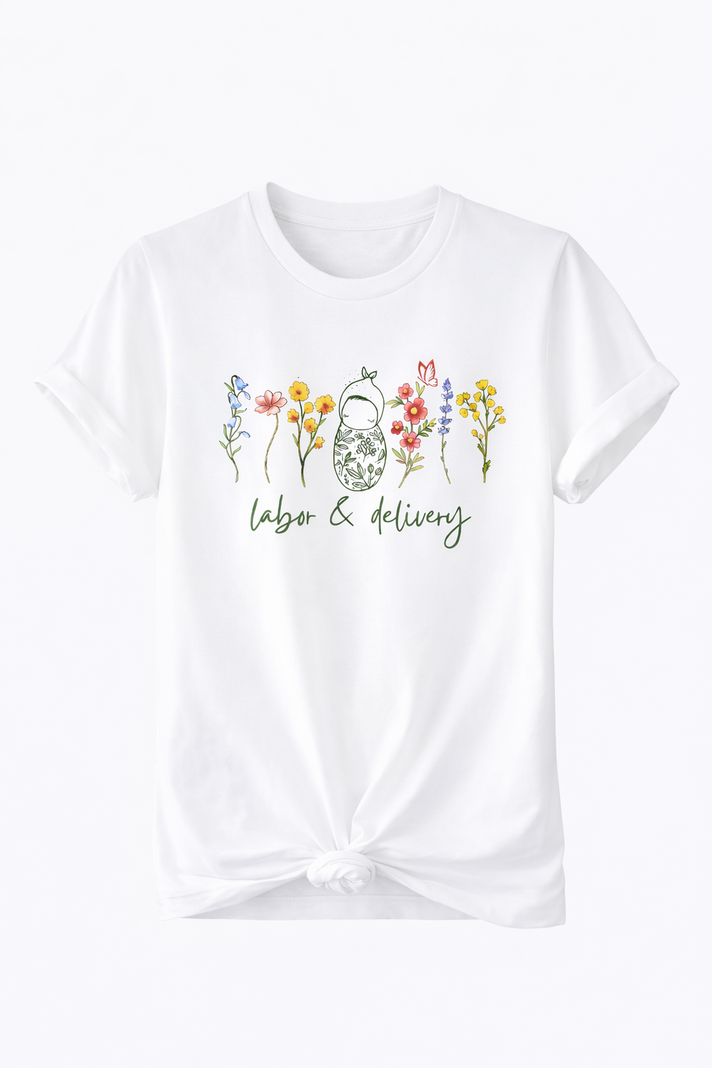 T-shirt Labor & Delivery Donna per Ostetrica, Infermiera