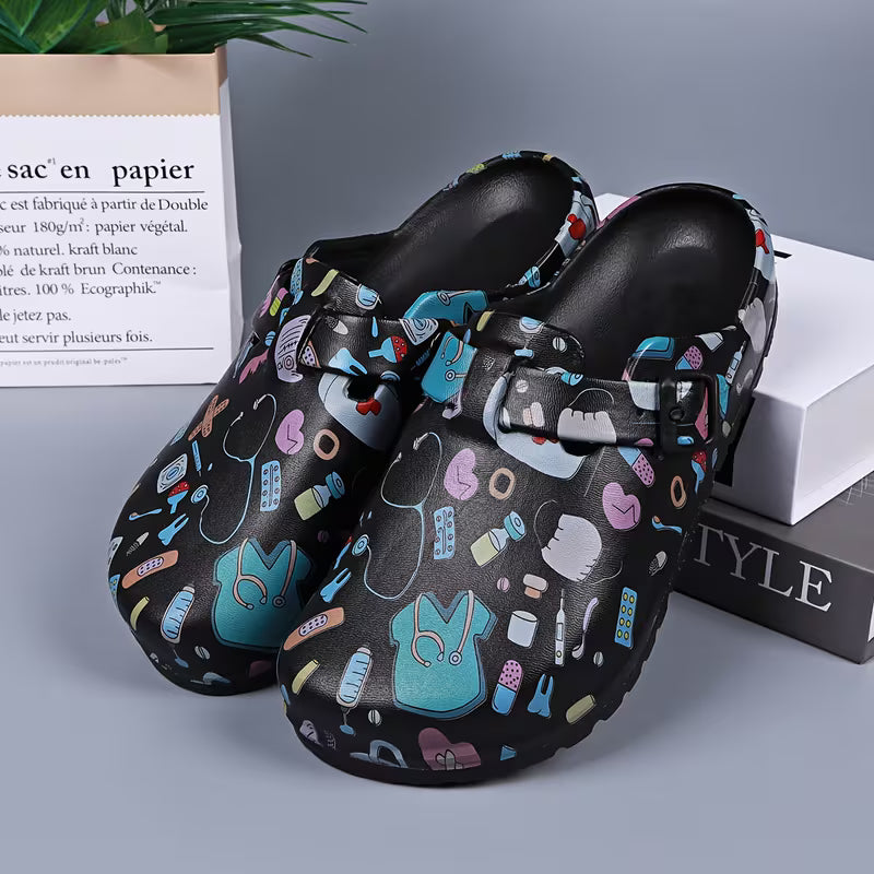 Zoccoli Sanitari Leggeri e Morbidi con Stampa Dottori