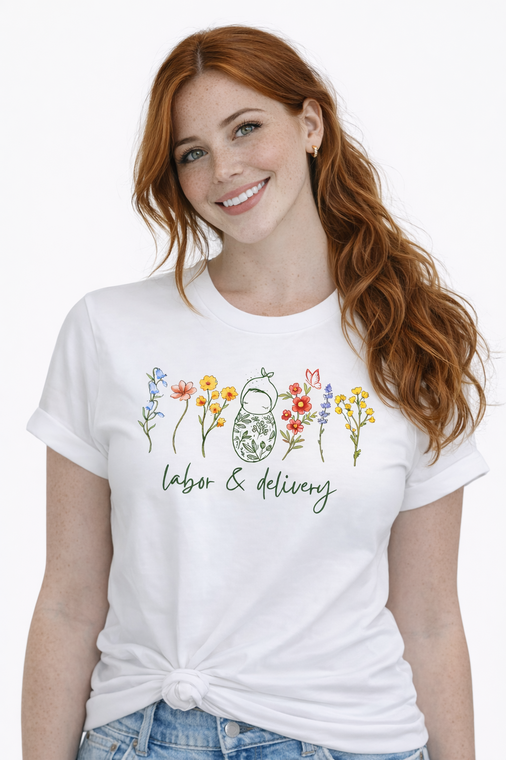 T-shirt Labor & Delivery Donna per Ostetrica, Infermiera