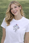 T-shirt Floral Anatomy Donna per Infermiera, Medico, Operatore Sanitario