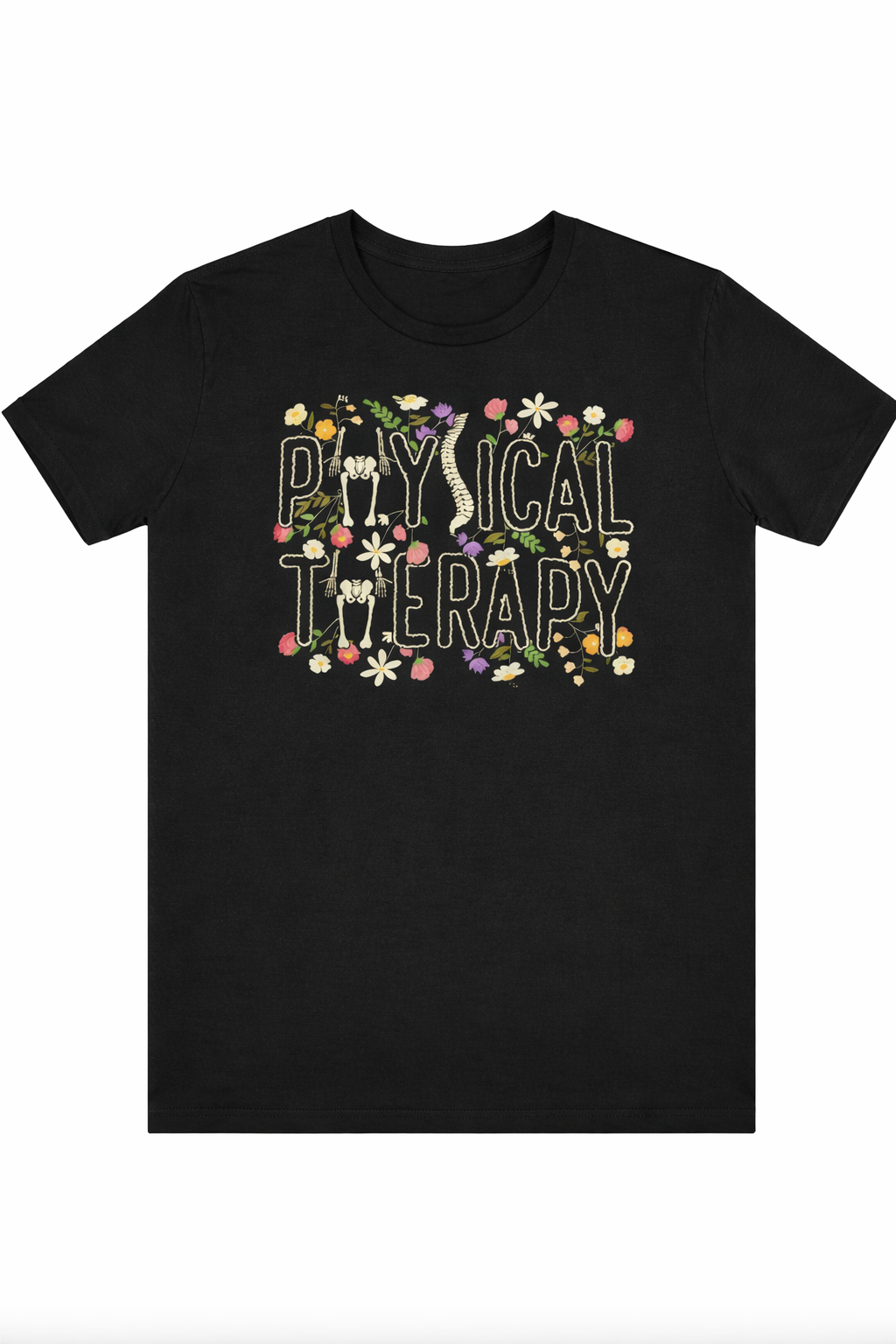 T-shirt Bloom Spine Uomo per Fisioterapista, Terapista della Riabilitazione