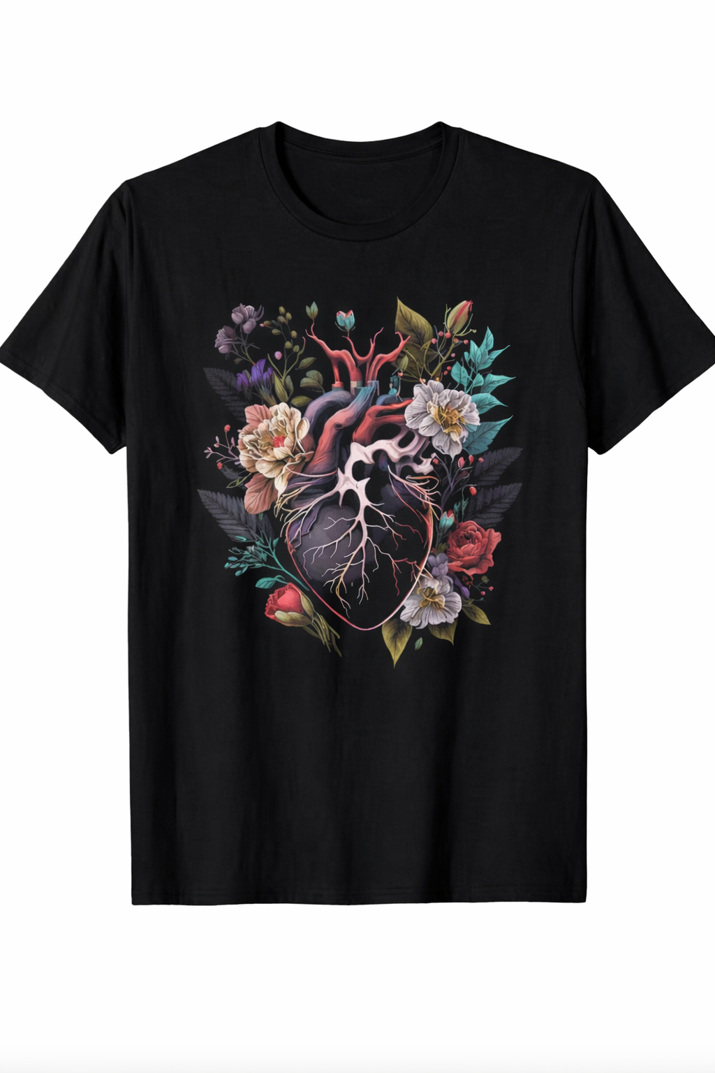 T-shirt Floral Anatomy Uomo Per Infermiere, Medico, Operatore Sanitario