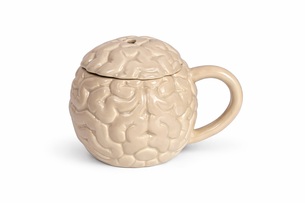 Tazza Brain Mug con Coperchio in Ceramica