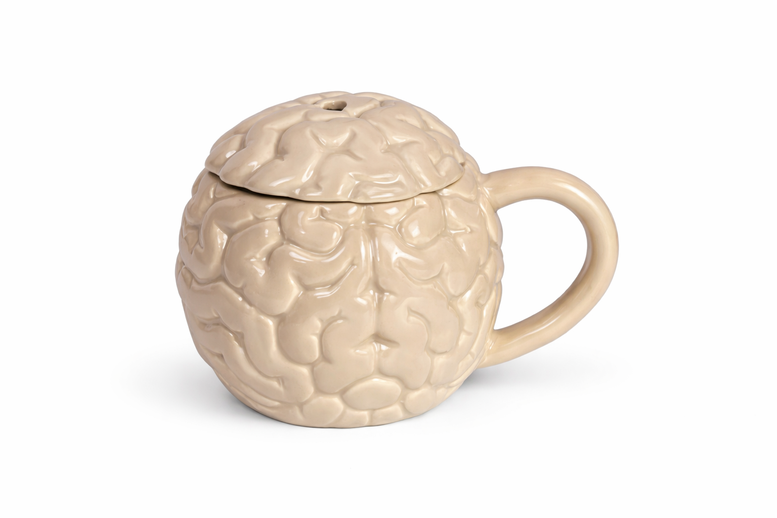 Tazza Brain Mug con Coperchio in Ceramica