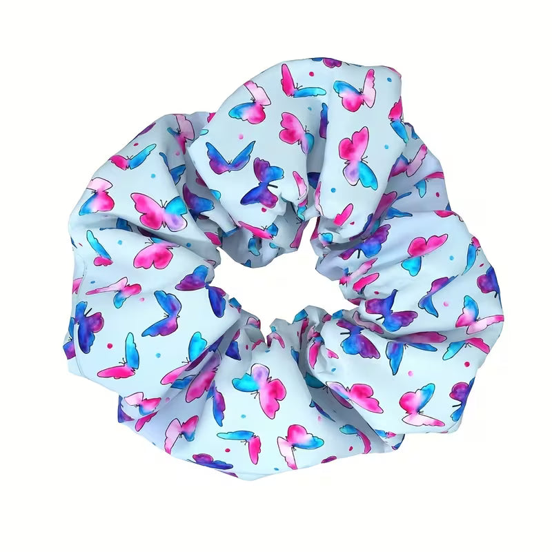 Scrunchie Farfalle in Tessuto Morbido per Infermieri, Medici, OSS, Operatori Sanitari