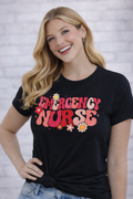 T-shirt Emergency Nurse Bloom Donna per Infermiera di Emergenza