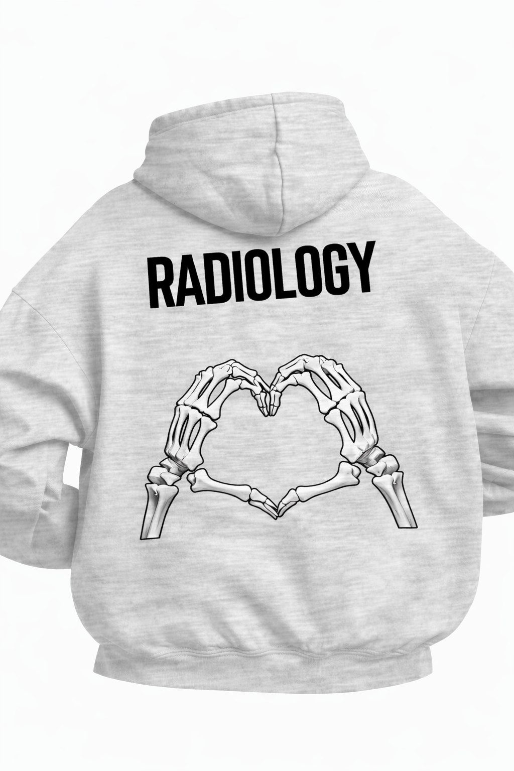Felpa Love Radiology Donna con Cappuccio per Medici Radiologi, Tecnici di Radiologia, Infermieri
