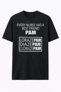T-shirt Lorazepam Uomo in Cotone per Infermiere
