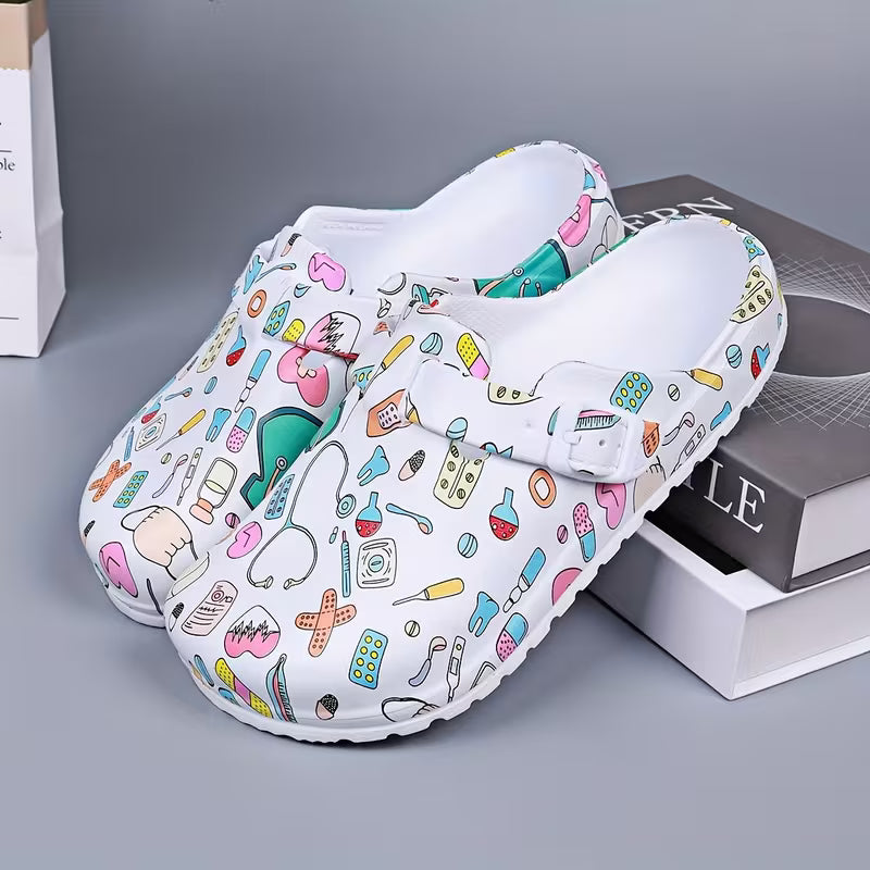 Zoccoli Sanitari Leggeri e Morbidi con Stampa Dottori