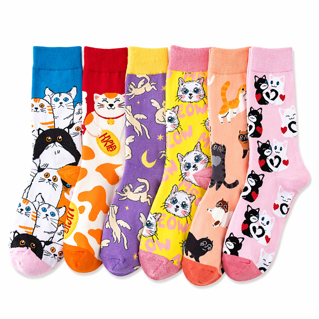 6 Calzini Kitty Joy